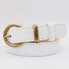 Small Two-piece Pin Buckle Imitation Leather Belt for Women's Dress Decorative PU Belt