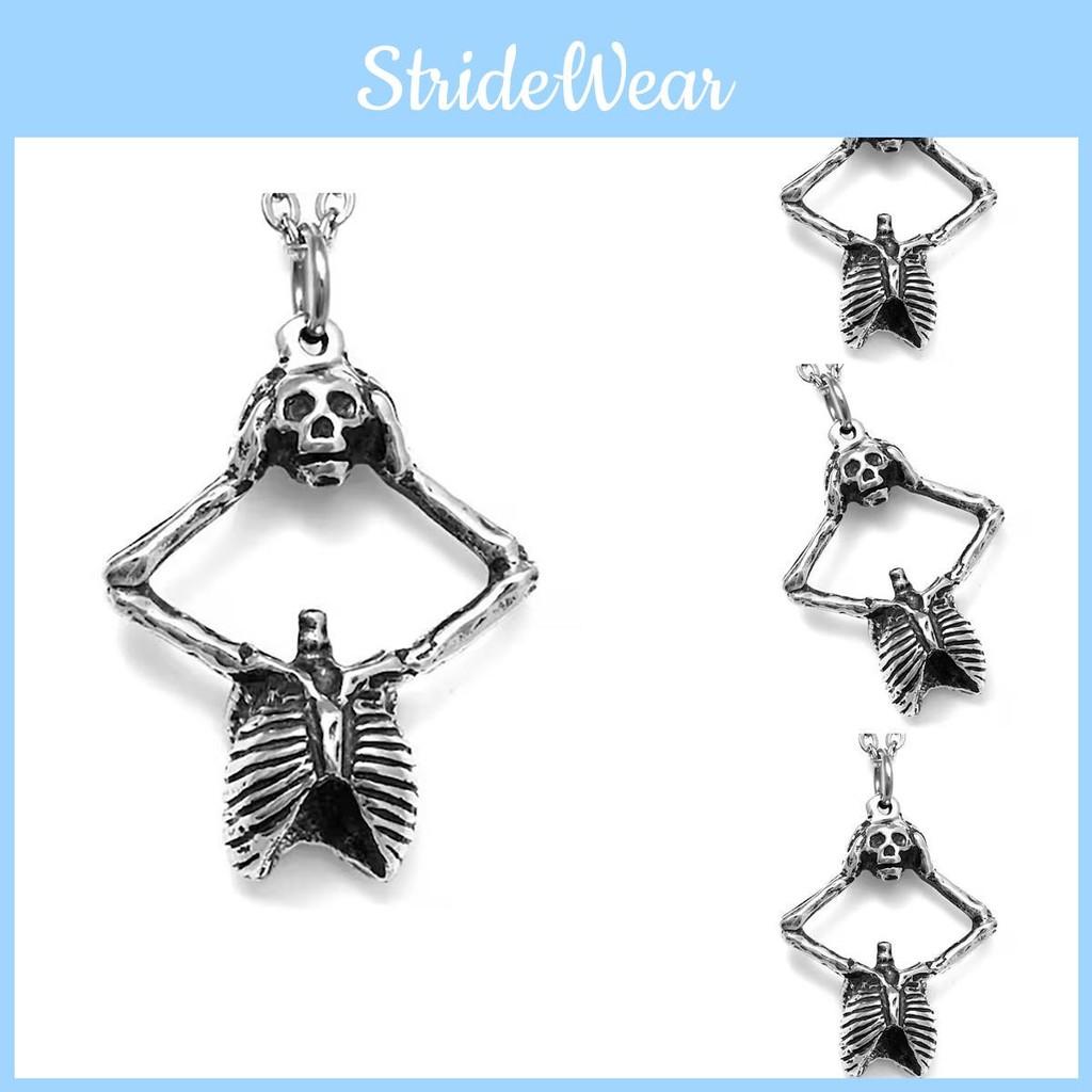 Pendant Skull Halloween Alloy Geometric Necklace Link Chain Decoration Unisex