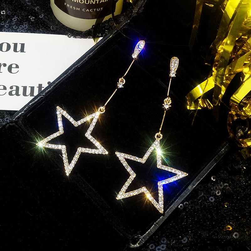 Japanese And Korean Personality Peas Transparent White Women Crystal Earrings Jewelry Lover Tears Brincos