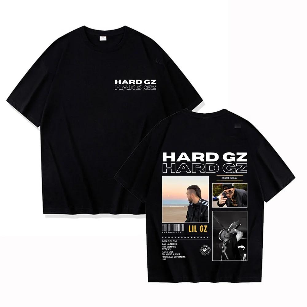 Rapper HARD GZ Tour 2026 Graphic T Shirt Men Hip Hop Fashion High Quality Cotton Short Sleeve T-shirts Vintage Tshirt Streetwear
