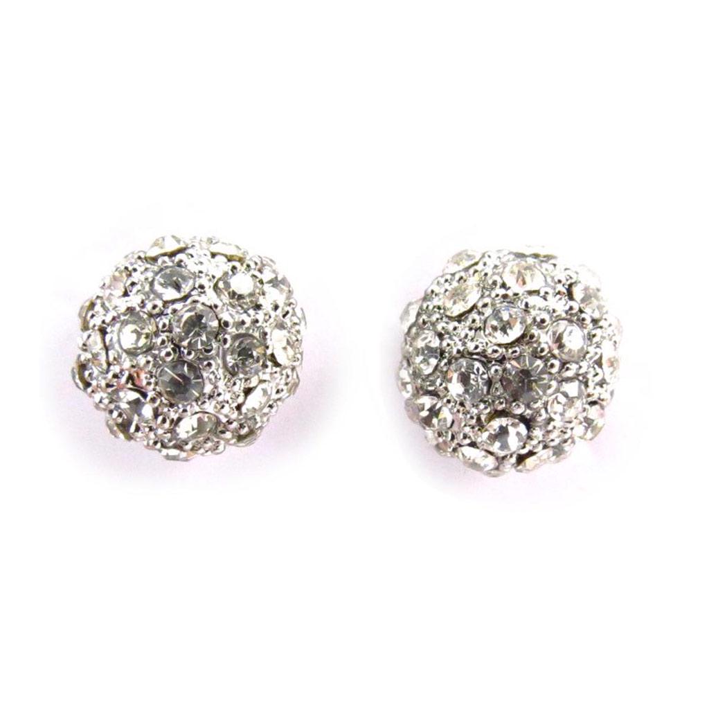 Les Trésors De Lily [J6767] - White 'Sissi' Designer Earrings (13 Mm)