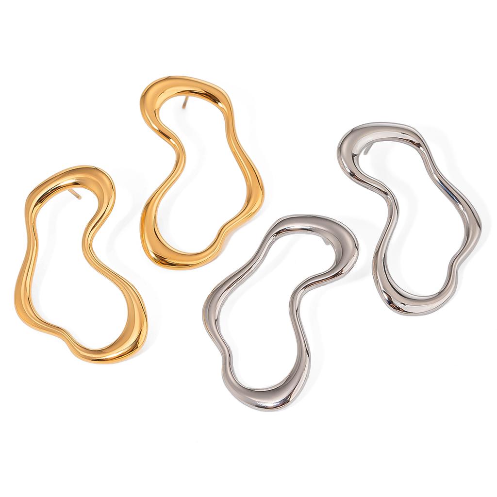 Yori Stylish Creative Special Shaped Hollow Earrings for Women Metal High Quality Fashion Statement Jewelry Party Gift 2024
