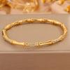 Stainless steel bracelet with real gold plating, bamboo design, diamond inlay, women's European and American fashion, non-fading plating18K Gold
