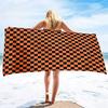 Checkerboard Print Beach Towel - Soft Absorbent Towel for Modern Style, Unique Design for Everyday Use and Comfort