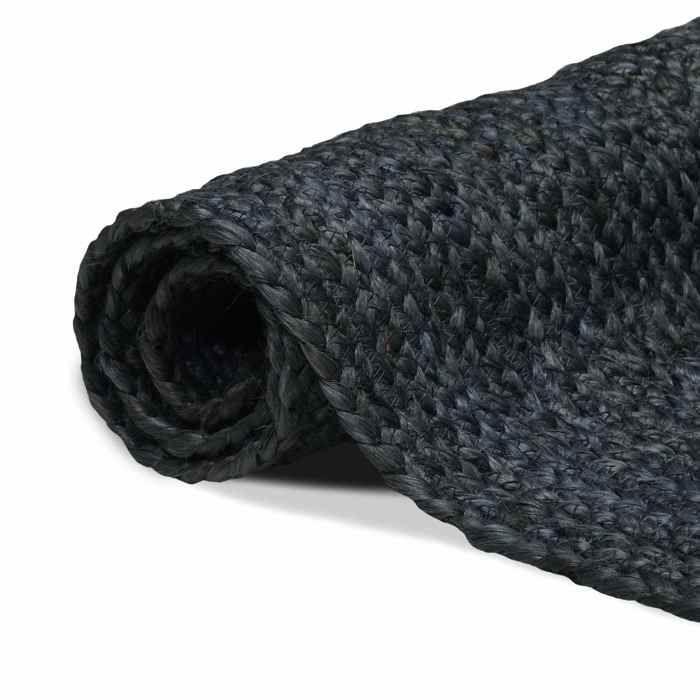 Tapis - MAISON EXCLUSIVE - 80 x 150 cm - Jute - Gris foncé - Fait main