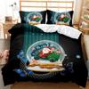 Christmas Duvet Cover Set Holiday Twin Bedding Set with Santa Print for Kids Teens Double Queen King Size Polyester Qulit Cover