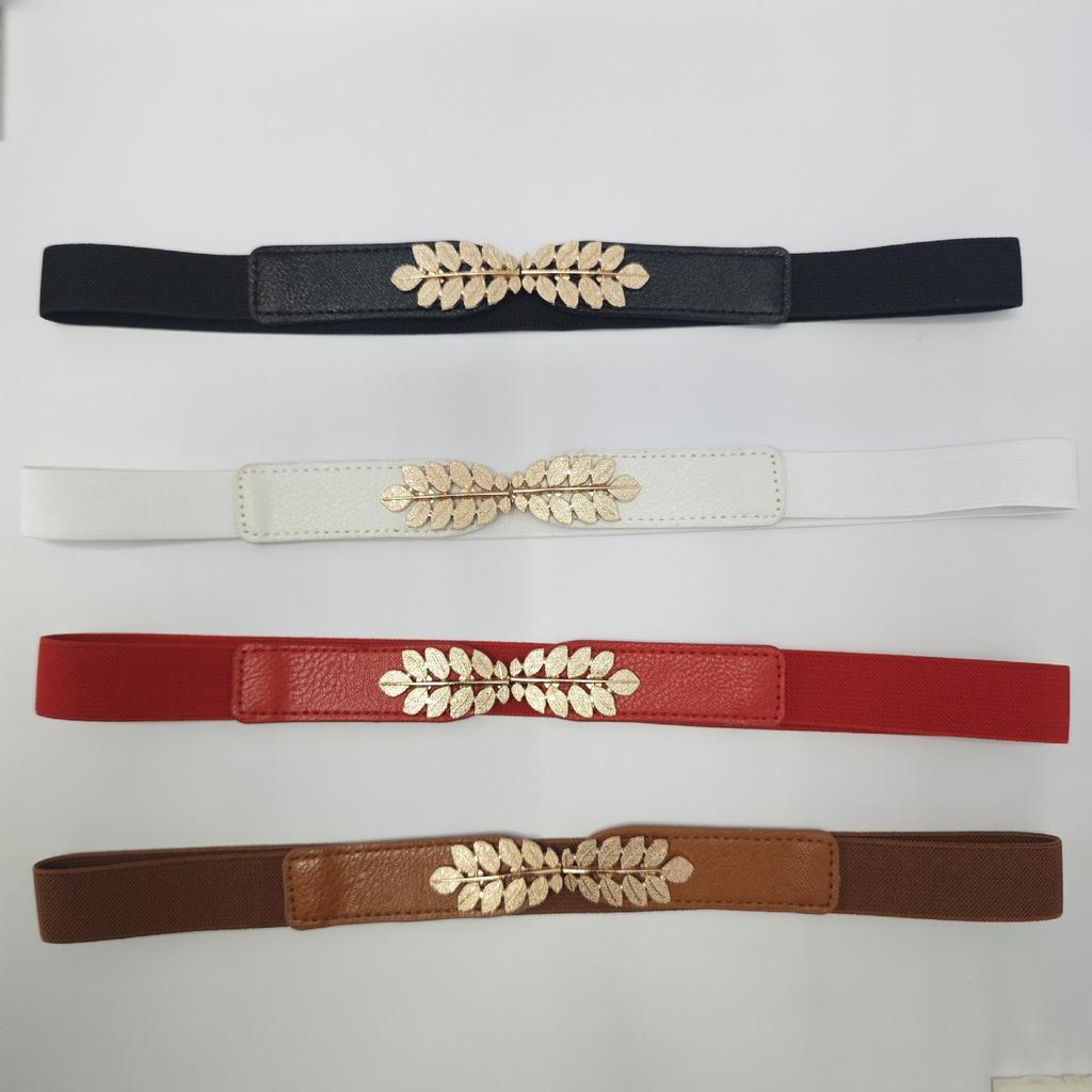 Damen Taillengürtel im koreanischen Stil - Einfacher Blatt-Hakenverschluss, Vielseitiges Kleideraccessoire