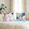 Bbee cute Ppuppycat Anime cushion cover For Pillow Printing Sofa Decoration Home Car Room Coffee Shop Office Nordic Simplicity