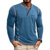 Men S Long Sleeve Henley T Shirt Casual Top