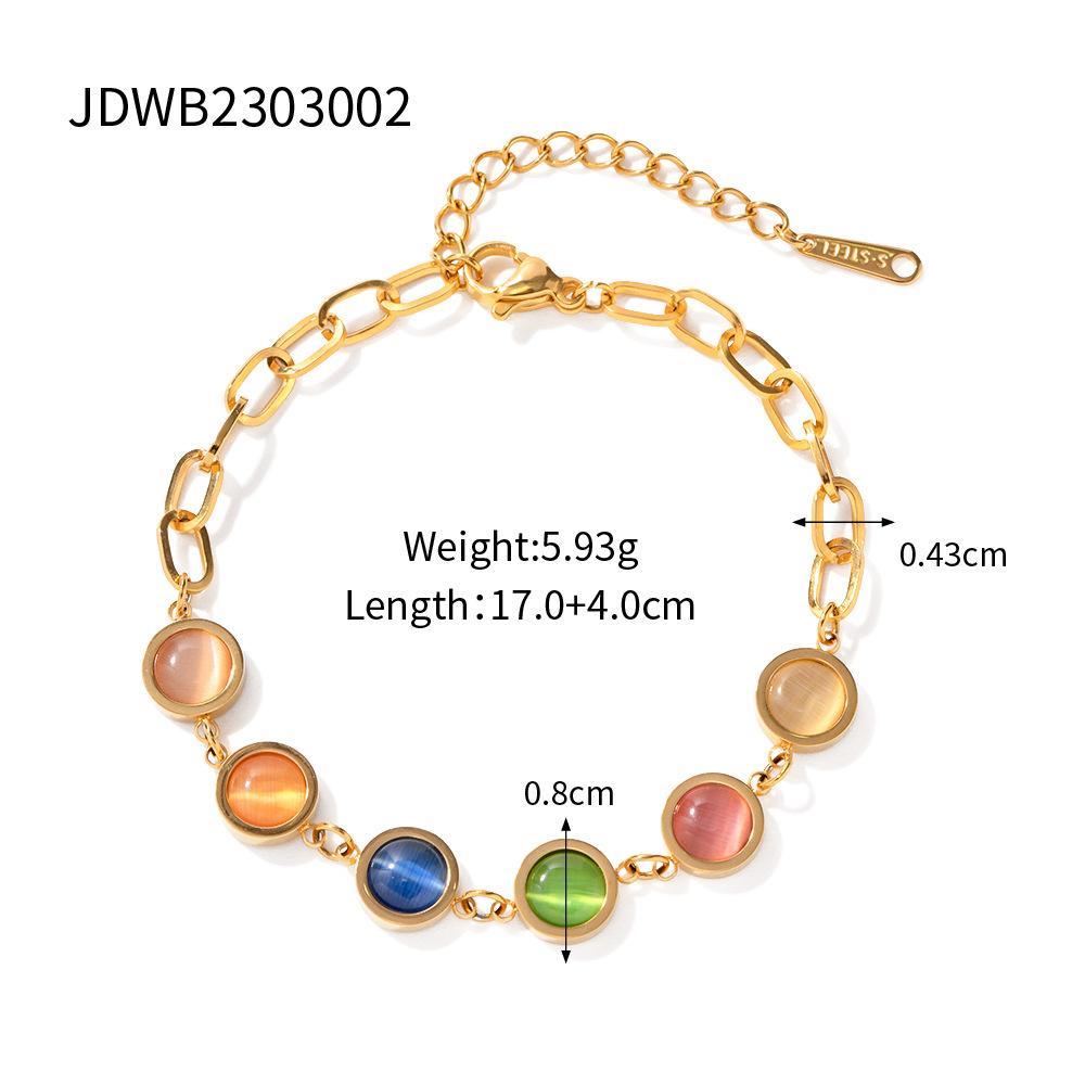 

Cuban Chain Bracelet - Stainless Steel Plated Gold - Women s and Men s Hip-hop Style Bracelet Accessory JDWB2303002