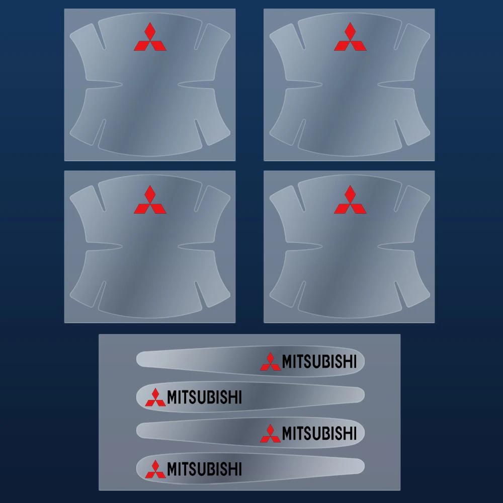 cxbkdv1 4/8Pcs Transparent Car Door Handle Scratch Protector Sticker For Mitsubishi Asx Lancer 10 Xpander Pajero 4 Montero Triton Galan