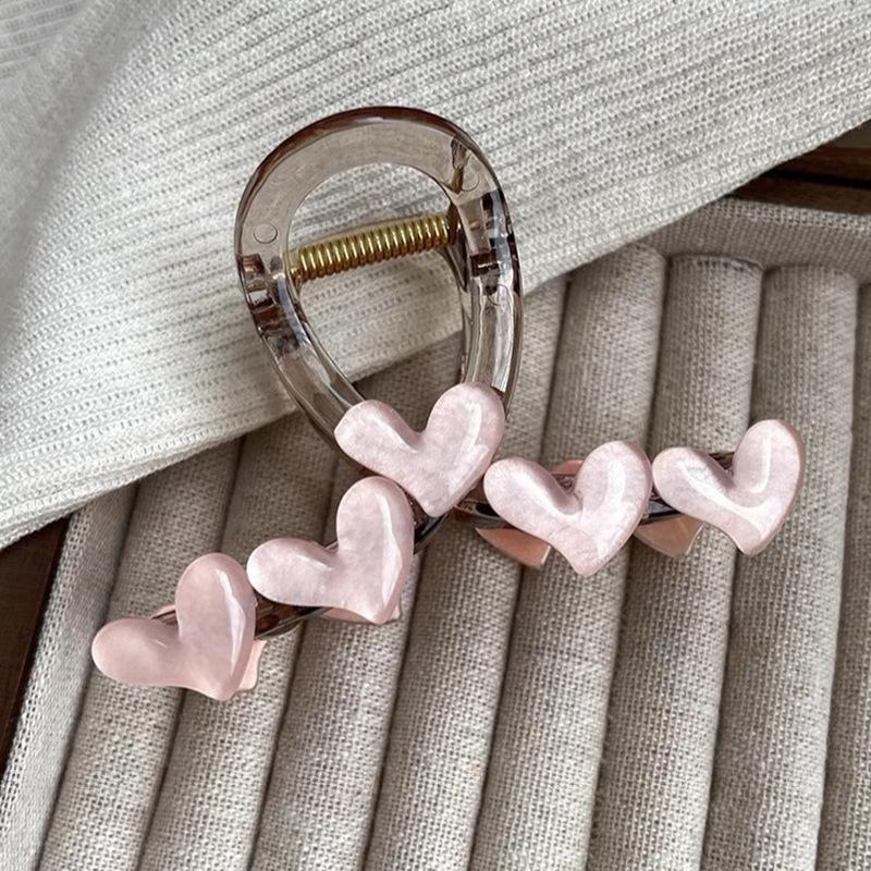 

Элегантный зажим для волос в форме сердца из желе, акриловый нескользящий, крепкий, в форме акулы, захват для волос для женщин и девочек, летний головной убор, аксессуары 8cm