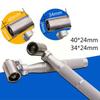 34/40mm Stahl Flachdruckrolle Flachrolle Tapetenkantennahtrolle Hand DIY Lager Anwendungsrad Papierdruckrollen