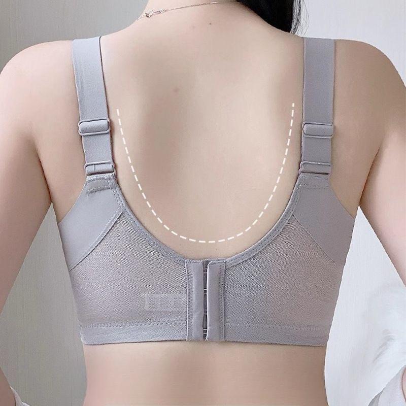 Full Cup Bra Women's Slim Plus Size Bra Adjustable Gathering Bra Soft Steel Ring Bra