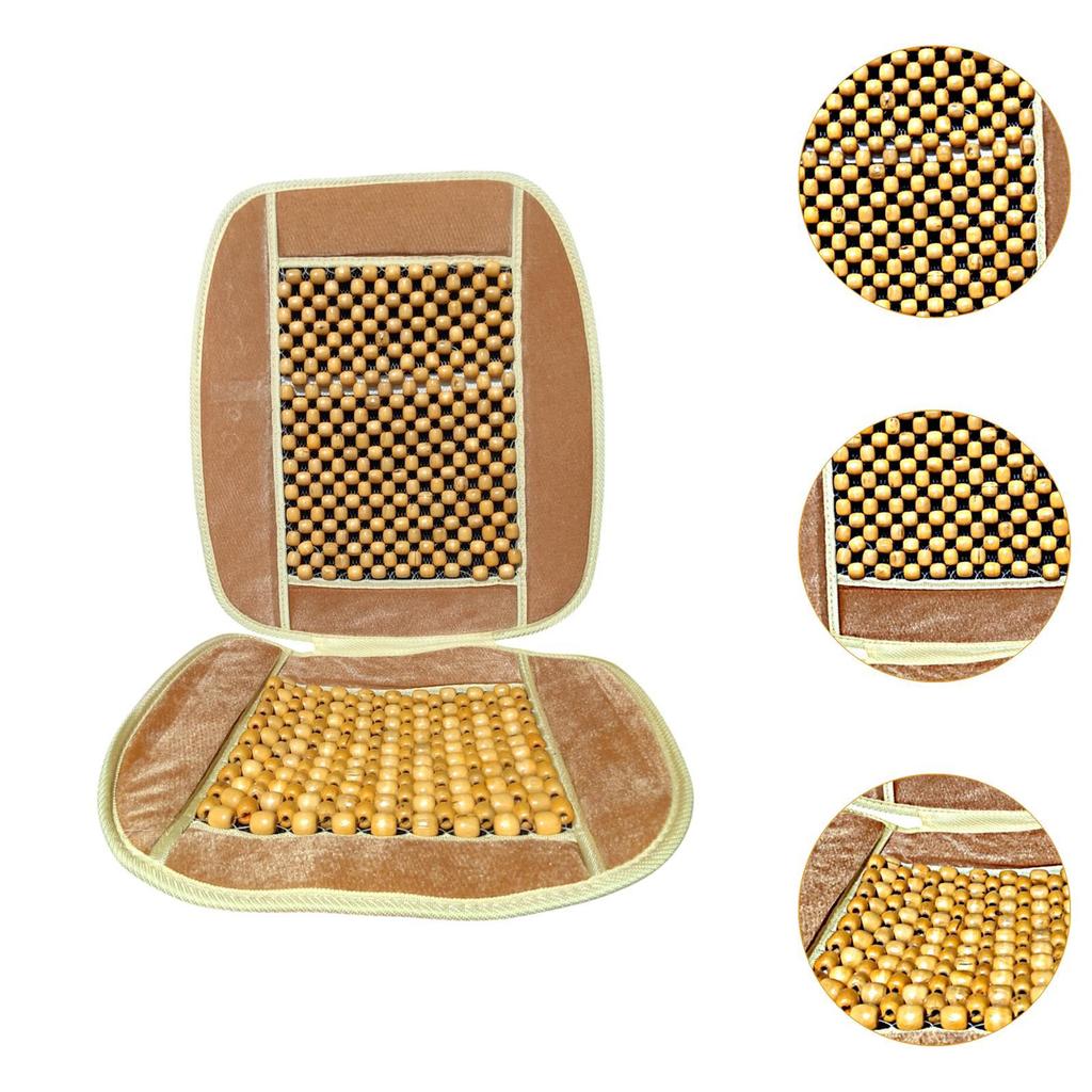 Generic Wood Bead Car Seat Cover Back Support Massaging Cooling Cushion
