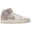 Jordan Air Jordan 1 Mid Top Vintage Basketball Shoes Women's Light Gray White IB7010-001