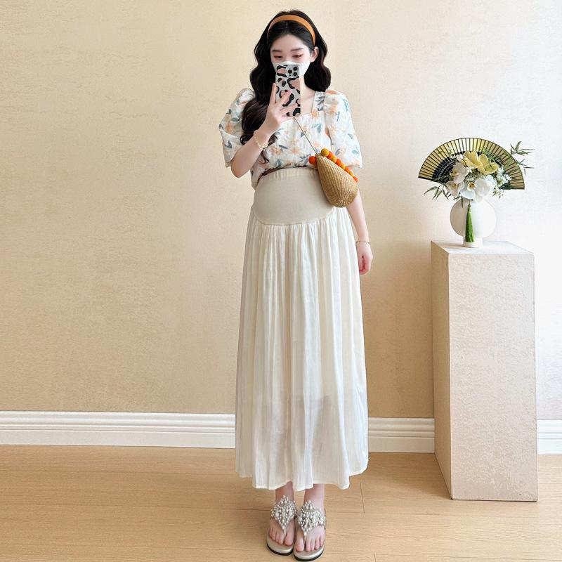 2026 Summer Maternity Doll Shirt Set: Short-Sleeve Stylish Two-Piece Outfit M