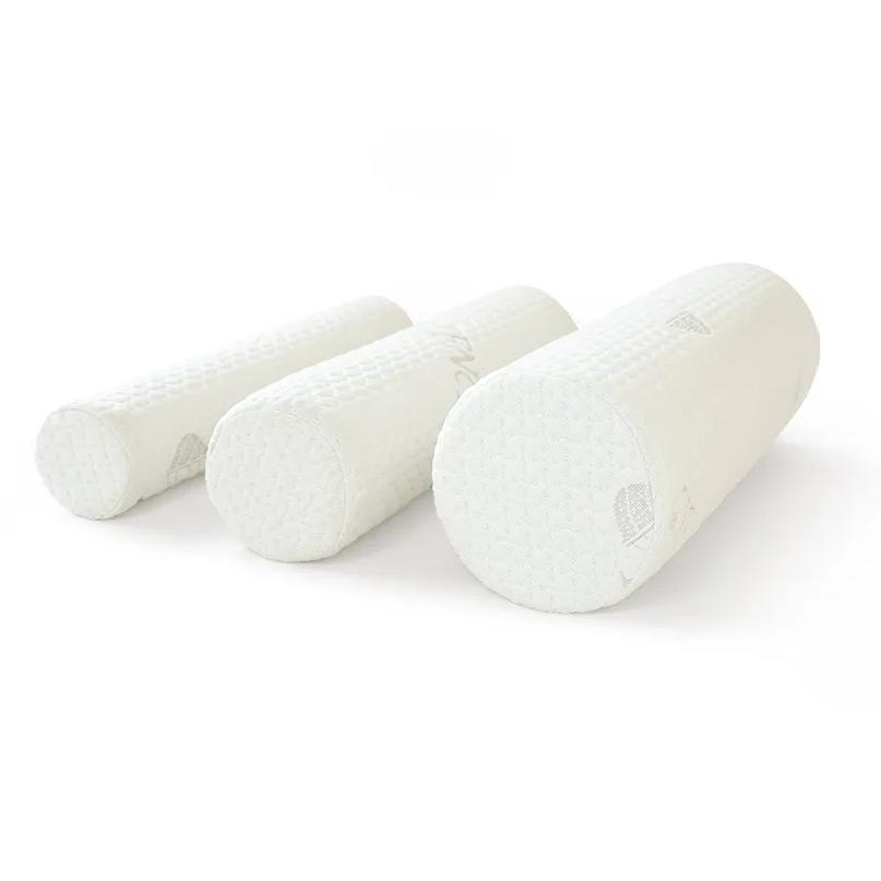 Cervical Neck Roll Memory Foam Pillow Bolster Pillow for Bed Support Round Pillows for Bed, Legs, Back and Yoga
