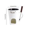 Sweet Fondue Cup with Fork Heating Food Ceramic Mug Creative Coffee Mug Gifts for Birthday Wedding and More