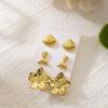 6pcs Gold Color Starfish Shell Stud Earrings Set for Women Ocean Series CCB Metal Textured Earring Boho Beach Party Jewelry