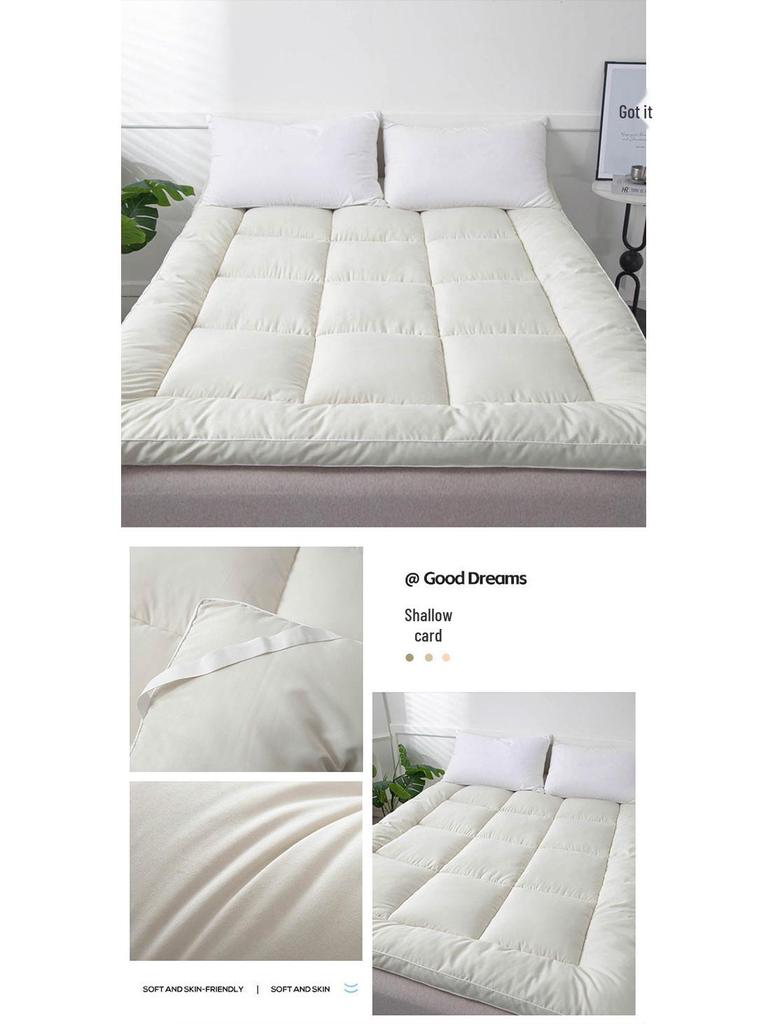 Solid Color Soft Cotton Quilt Mattress Sheet for Full Bed - Skin-Friendly and Ideal for Dorms