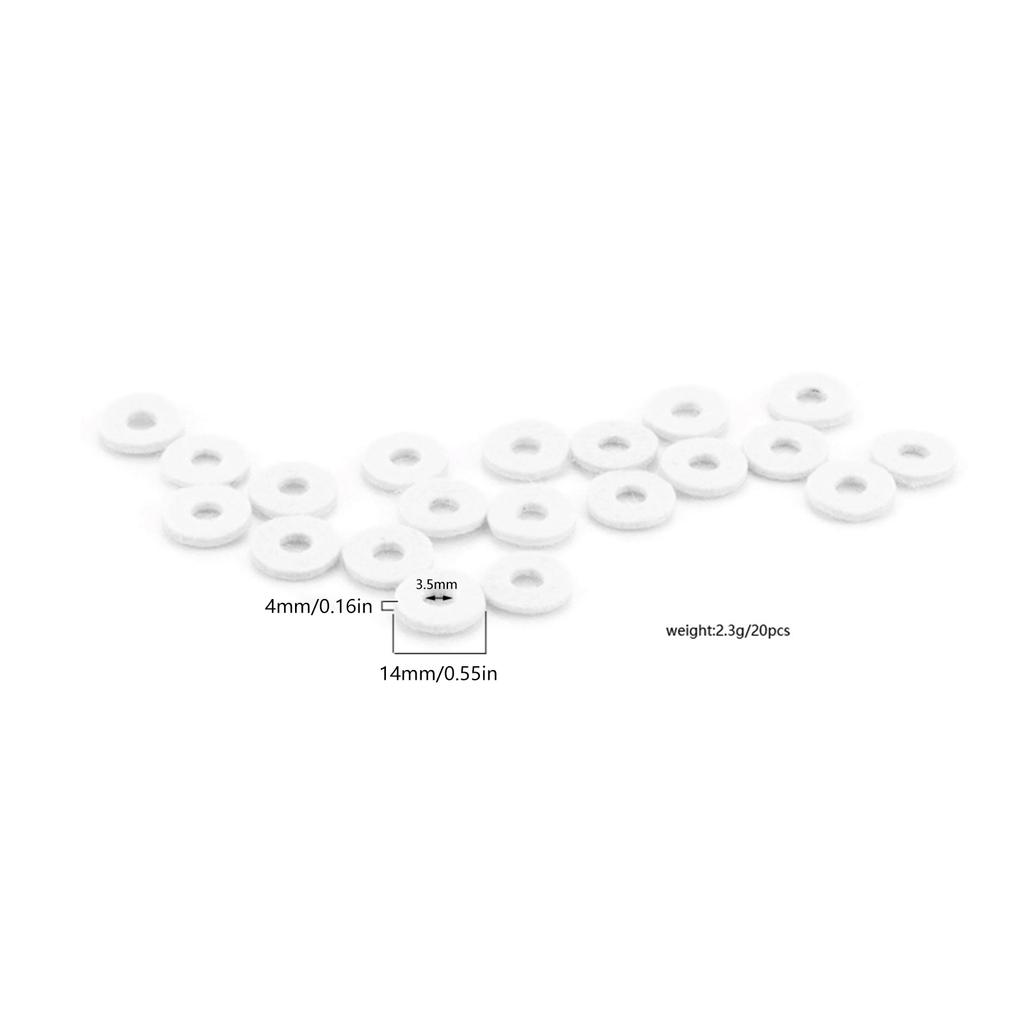 Trumpet Washers Pad 20Pcs Trumpet Valve Felt Washers Cushion Pad Brass Trumpets Musical Instrument Part Replacements