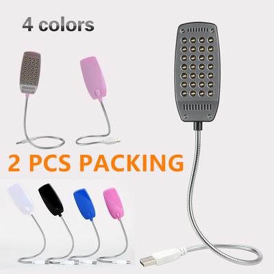 2 PCS 28 LED PC USB Lampe de Table LED Réglable Lumière de Lecture Livre Avec Interrupteur Veilleuses Rechargeable Flexible Pour Éclairages d'Étude