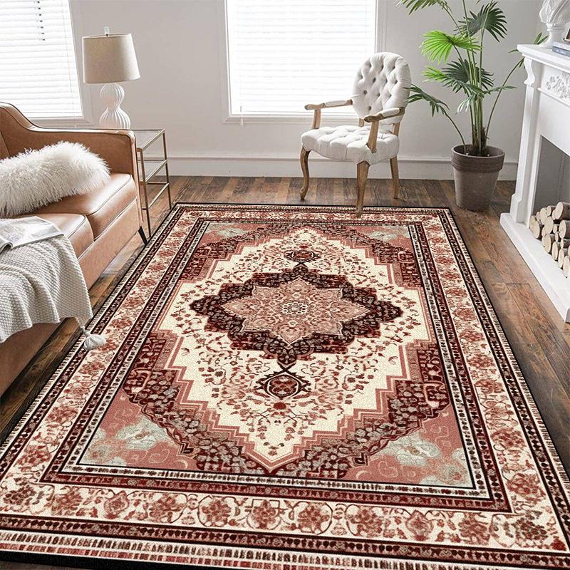 Persian Ethnic Style Carpet for Living Room Home Decoration Retro America Lounge Rugs Soft Bedroom Non-slip Bedside Mats 200x300