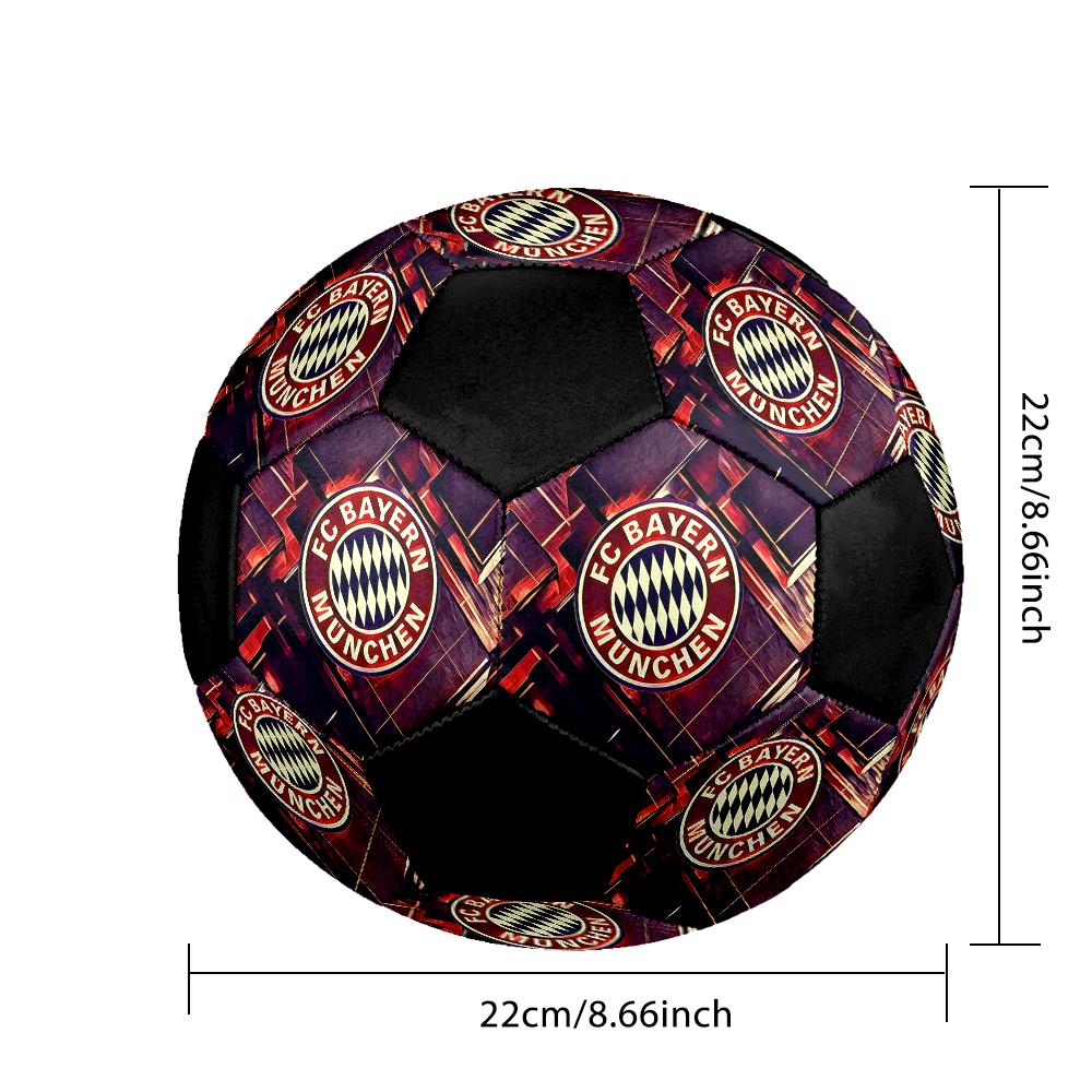 TAGLIA 5 Pallone da Calcio FC Bayern München Colorato Per Tutte le Età Cucito a Macchina PVC Pronto per la Competizione Resistente Alto Rimbalzo