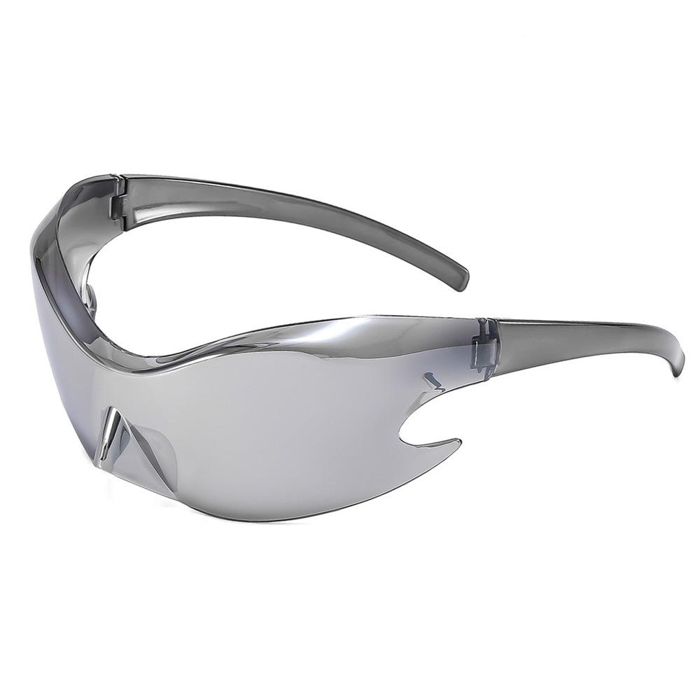 Fashion New Personality Conjoined Sunglasses Frameless  Sports Sunglasses Colorful Riding Sunglasses Tide