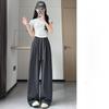 Summer Thin Polyester Wide Leg Pants For Women With Pockets For Casual Wear