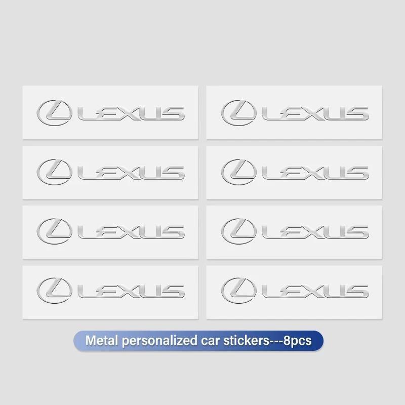 Pre Lexus Auto Kovové Logo Nálepka Dekor Auto Znak Odznaky Nálepky GX470 LS400 LX470 LX570 RC350 UX250h ES350 RX450h