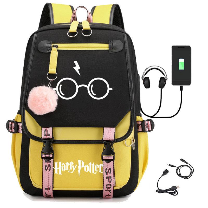 Large Capacity Schoolbag with Shoulder Strap; Student Three-piece Pencil Case Set