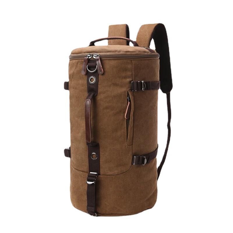 Herren Leinwand Zylinder Reise Rucksack