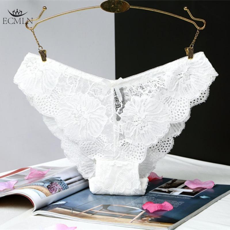 Unterwäsche mit niedriger Taille und durchgehender Spitze für Damen, Slips, sexy Schleife, nahtlos, Damen-Slips, Knickers