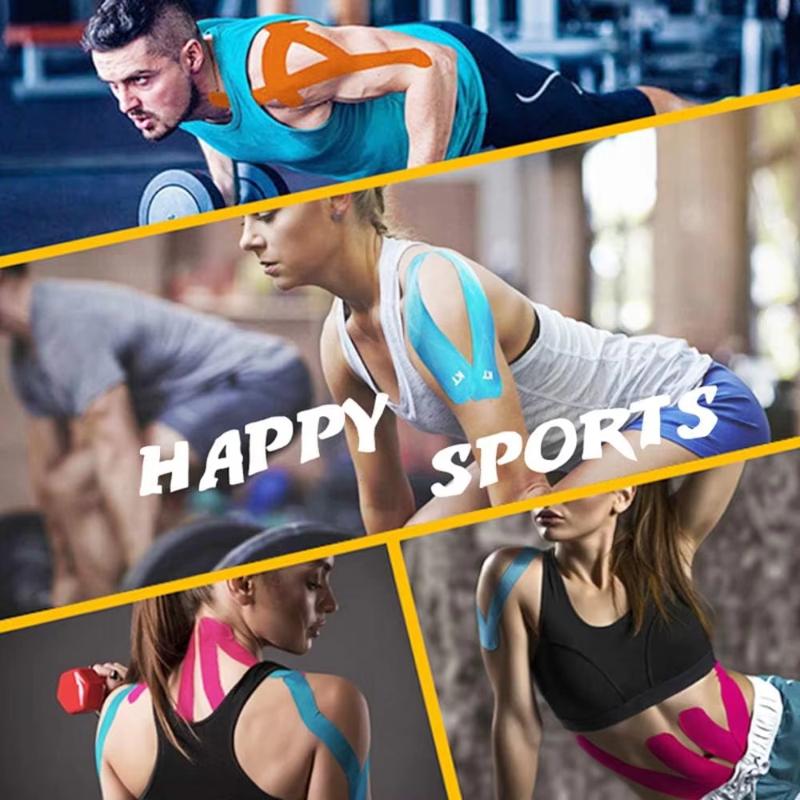 Tapes Kinesio Elastic Bandage Knee Pads Tapes Kinesiology Support Pads Locking Sports Self-Adhesive Kinesiotape Bandage
