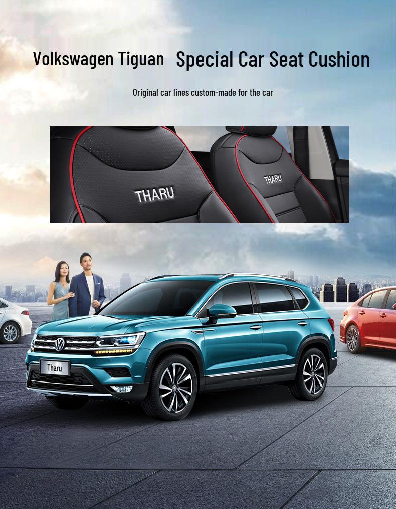 Volkswagen Tharu Four-Season Universal Leather Seat Covers - Wear-Resistant, Full Coverage for 5-Seaters