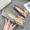 Fashion With Bow Slip-on Ladies Footwear Square Toe Women's Flat Shoes Lastest Non 39 2025 Summer Chic Point Discount Stylish Promotion