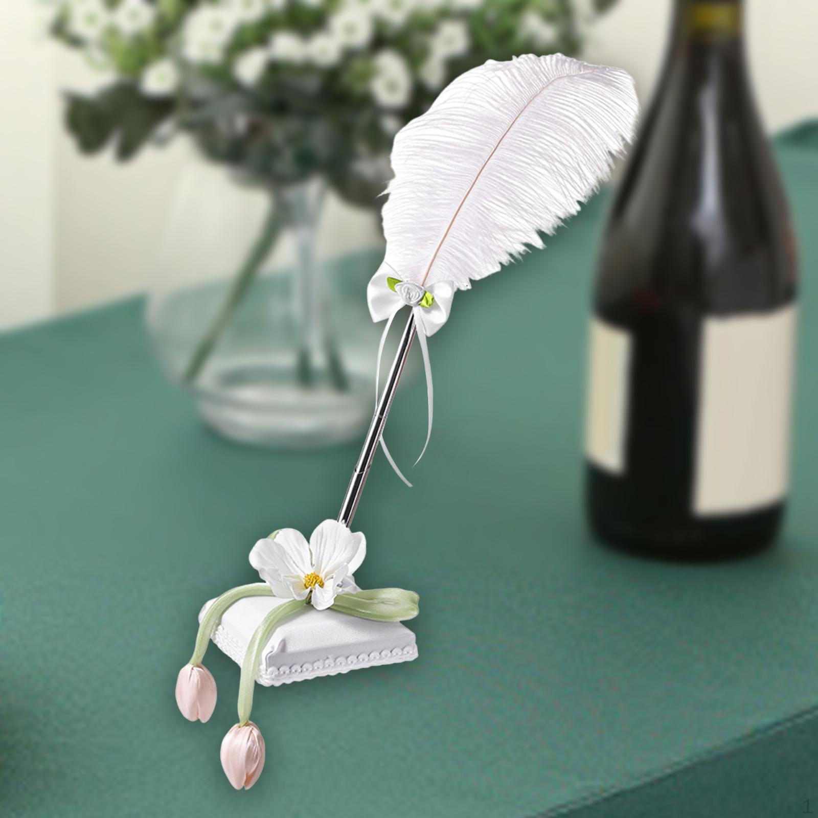 

Ручка и подставка для гостей, подпись на свадебной книге с подставкой, классический инструмент для письма пером, мероприятия Style C