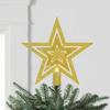 Golden Merry Christmas Star for Tree Topper - Decoration Items, Ornaments Props, Gifts for Women, Men, Kids, Girls