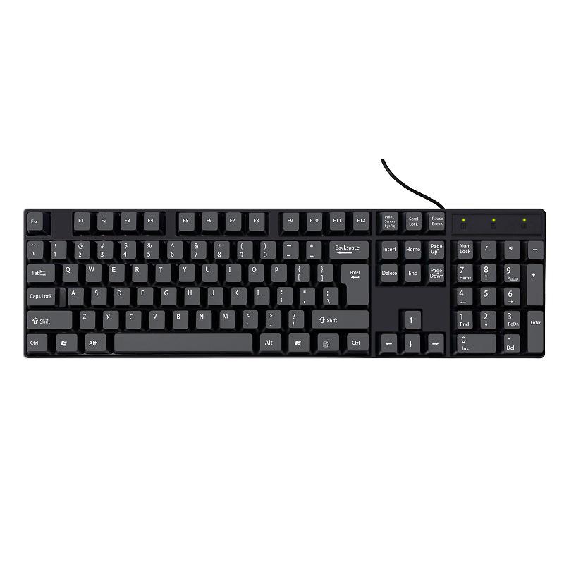 Multilingual USB Wired Keyboard with Russian, Arabic, Spanish, and French Layouts