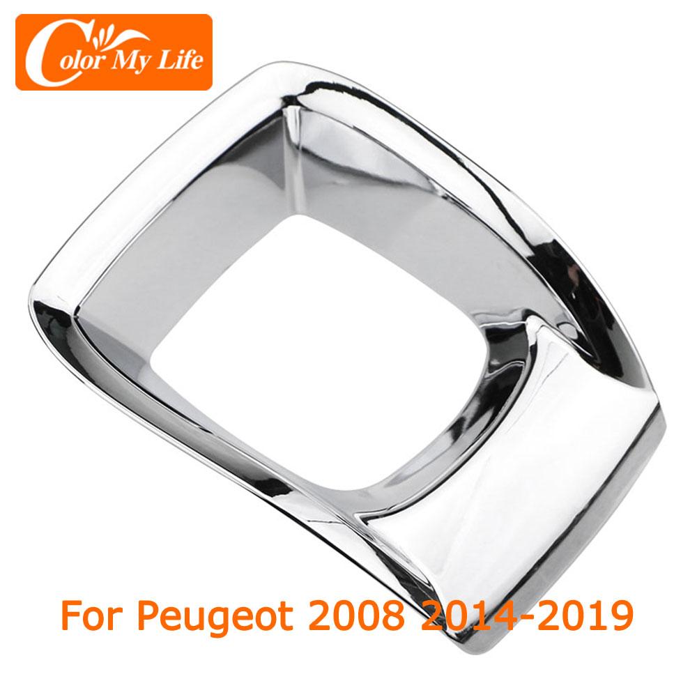 

Крышка панели передач автомобиля для Peugeot 2008 2014-2018, защитные чехлы для внутренней центральной панели передач, накладка ABS, хром, цвет My