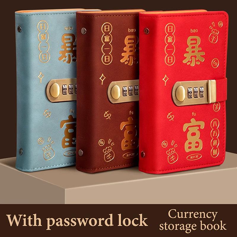 Banknote Storage Book Made Of Pu Material, Can Hold 100 Banknotes, With Banknote Pos, Stamps, Bank Card Storage Book