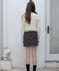 Dimanche Check Mini Skirt (Black/Ivory)