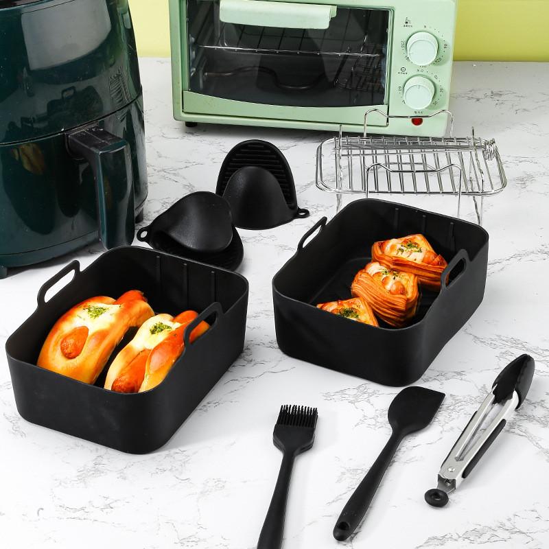Accessori per friggitrice ad aria Ninja Af400uk Pentola interna in silicone Griglia Vassoio per vapore Set di utensili da cucina Per la cucina casalinga