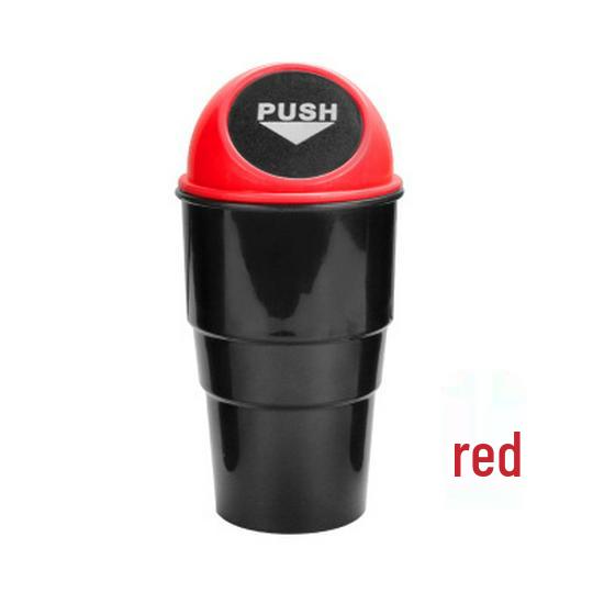 

Круглая мини-урна для мусора в машину - Ведро для хранения в салоне и подарок красный