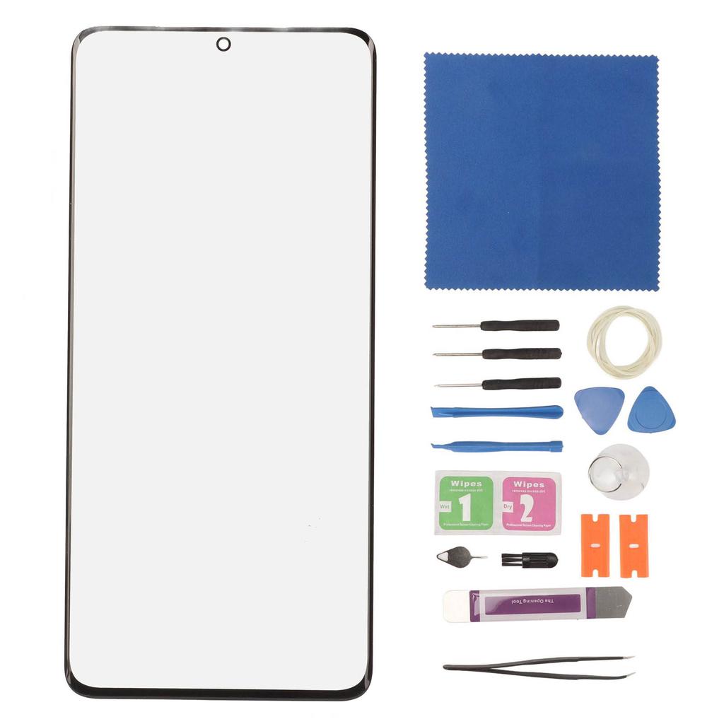 Front Outer Lens Glass Screen Replacement Kit for Samsung Galaxy S21 Ultra 5G SM G998 Screen Repair Tools Black
