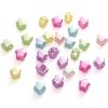 Handmade Beads Acrylic Color Plated Bead Light Pentagram Four-way Beads Loose Beads Handmade Diy Hand String Beads Accessories Materials Accessories