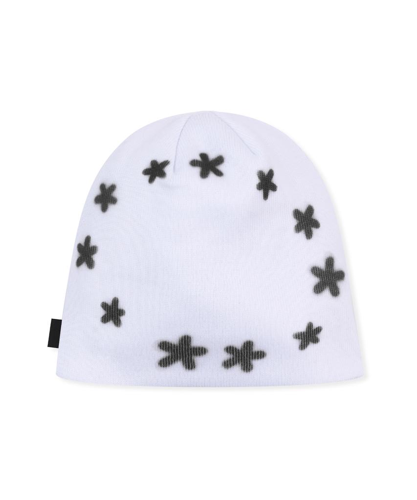 GLACK Gc075 Graffiti Cats Knit Beanie (White)