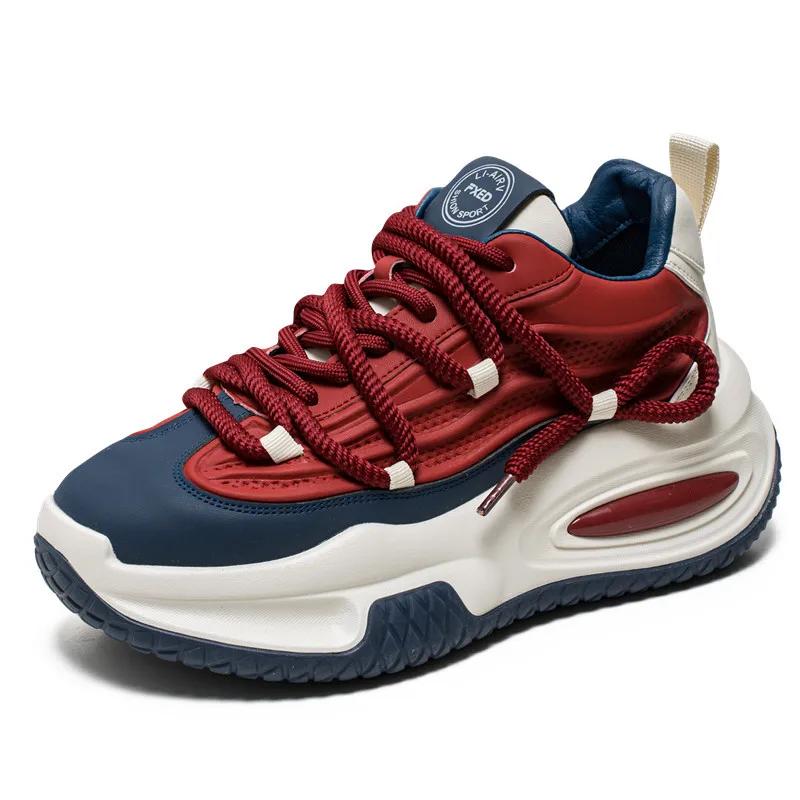 Fashion New High Quality Men's Shoes Handsome Fashion Trendy Casual Shoes Thick Soled Height Increasing Breathable Sports Shoes Sneakers
